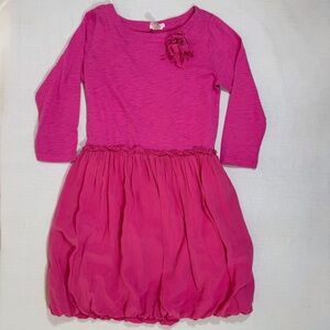 J. Crew Fuchsia Kids Dress with Floral Detail
